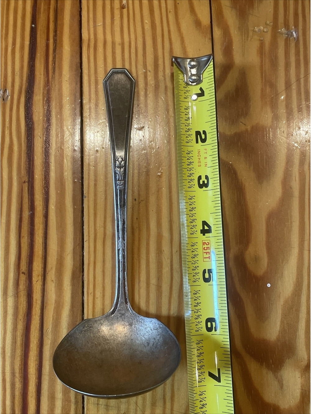 Antique 1923 Wm Rogers & Son AA MAYFAIR Silverplate Flatware Ladle 7”